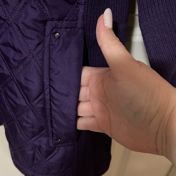 Like New! Purple Quilted mid-weight Jacket - Picture 7 of 8